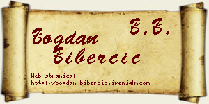 Bogdan Biberčić vizit kartica